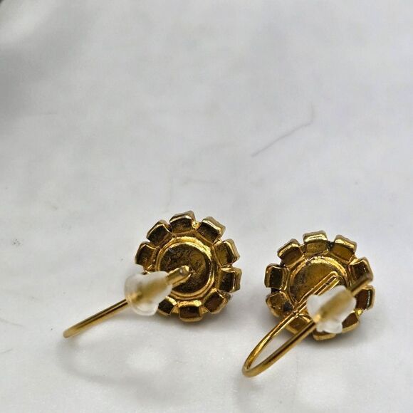 "5/$25" 2 Pairs Goldtone Sparkle Dangle Dressy Earrings - Picture 7 of 8